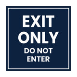 Square Exit Only Do Not Enter Sign