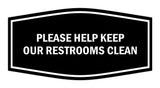 Signs ByLITA Fancy Please Help Keep Our Restroom Clean Sign