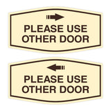 Signs ByLITA Fancy Please Use Other Door Sign Set