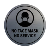 Circle No Face Mask No Service Sign