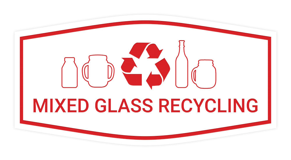 Glass Rinsing Sign Glass Recycling Sign