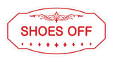 Victorian Shoes Off Sign