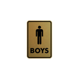 Portrait Round Boys Restroom Sign