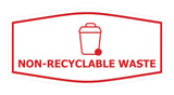 Fancy Non-Recyclable waste Wall or Door Sign