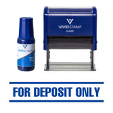 For Deposit Only Self Inking Rubber Stamp Combo With Refill