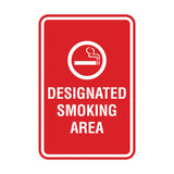 Portrait Round Designated Smoking Area Sign