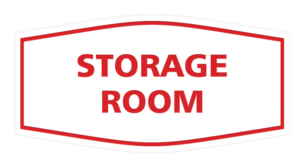 Red / White Signs ByLITA Fancy Storage Room Sign
