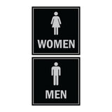 Signs ByLITA Square men women sign set with Adhesive Tape, Mounts On Any Surface, Weather Resistant, Indoor/Outdoor Use