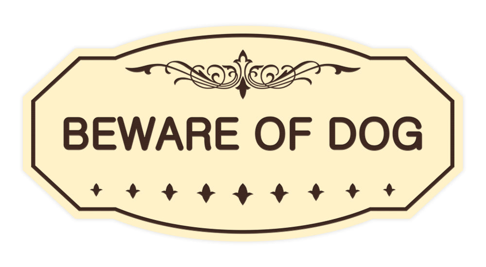 Victorian Beware Of Dog Sign