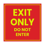 Square Exit Only Do Not Enter Sign