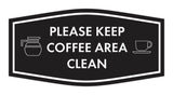 Fancy Please Keep Coffee Area Clean Wall or Door Sign