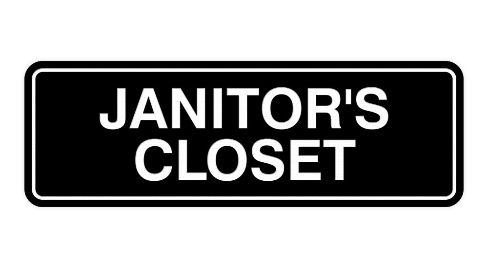 Standard Janitor's Closet Sign – Pacific Sign and Stamp