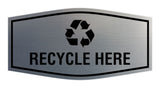 Fancy Recycle Here Wall or Door Sign