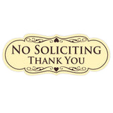 Designer NO SOLICITING Thank You Sign