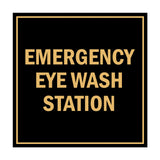 Signs ByLITA Square Emergency Eye Wash Station Sign with Adhesive Tape, Mounts On Any Surface, Weather Resistant, Indoor/Outdoor Use