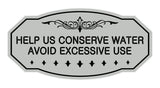Victorian Help Us Conserve Water Avoid Excessive Use Sign