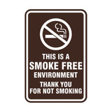 Portrait Round This Is A Smoke Free Environment Thank You For Not Smoking Sign