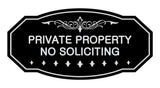 Victorian Private Property No Soliciting Sign