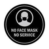 Circle No Face Mask No Service Sign