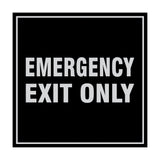 Signs ByLITA Square Emergency Exit Only Sign with Adhesive Tape