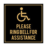 Signs ByLITA Square please ring bell for assistance Sign