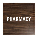 Signs ByLITA Square Pharmacy Sign with Adhesive Tape, Mounts On Any Surface, Weather Resistant, Indoor/Outdoor Use