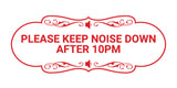 Designer Please keep noise down after 10pm Wall or Door Sign