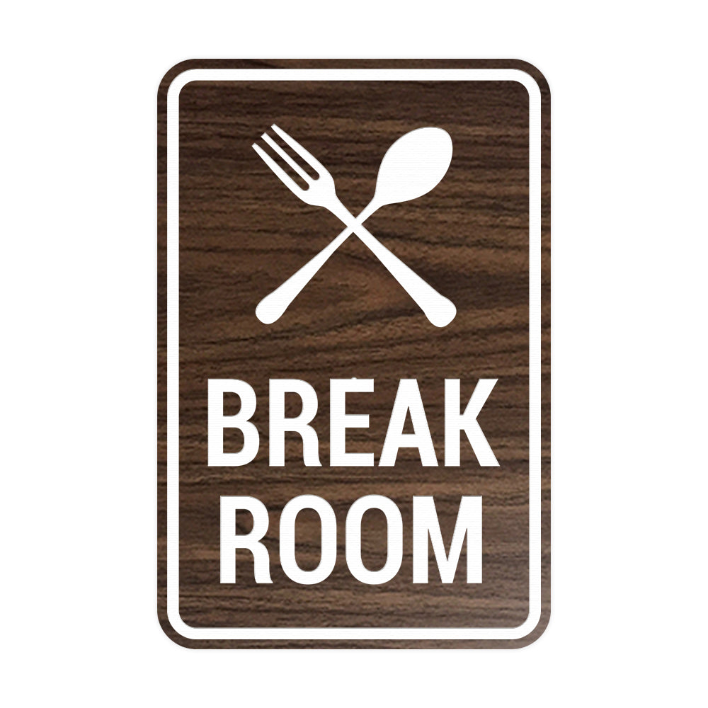 Portrait Round Break Room Sign – Pacific Sign and Stamp