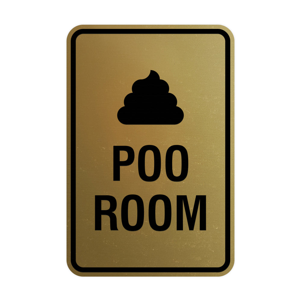 Portrait Round Poo Room Sign โ Pacific Sign and Stamp