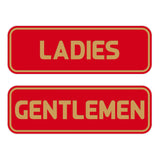 Standard Ladies Gentlemen Restroom Sign Set