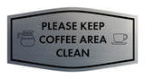 Fancy Please Keep Coffee Area Clean Wall or Door Sign
