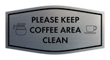 Fancy Please Keep Coffee Area Clean Wall or Door Sign