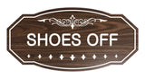 Victorian Shoes Off Sign