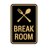 Portrait Round Break Room Sign