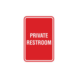 Portrait Round Private Restroom Sign