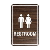 Portrait Round Unisex Restroom Sign