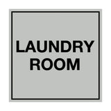 Lt Gray Signs ByLITA Square Laundry Room Sign