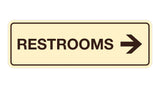 Signs ByLITA Standard RESTROOM (RIGHT ARROW) Sign