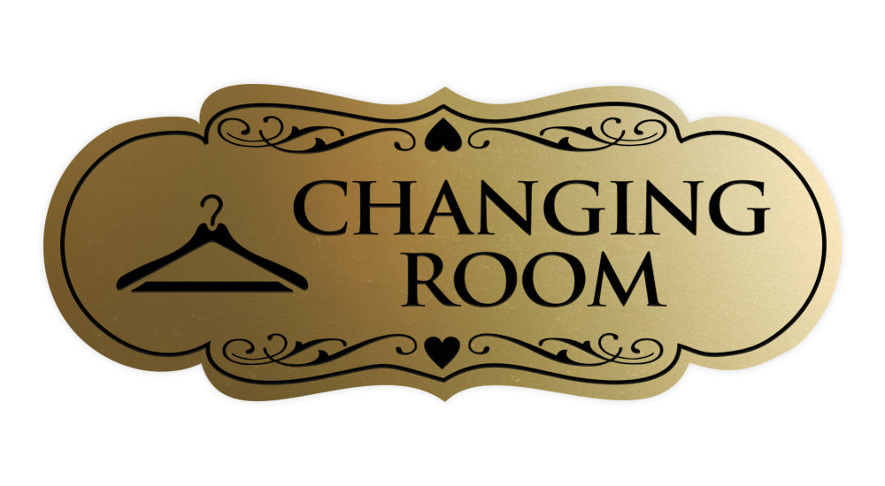 Signs ByLITA Designer Changing Room Sign with Adhesive Tape, Mounts On Any Surface, Weather Resistant, Indoor/Outdoor Use