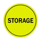 Yellow / Black Signs ByLITA Circle Storage Sign