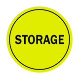 Yellow / Black Signs ByLITA Circle Storage Sign