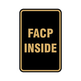 Portrait Round Facp Inside Sign