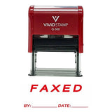 Faxed By Date Self Inking Rubber Stamp