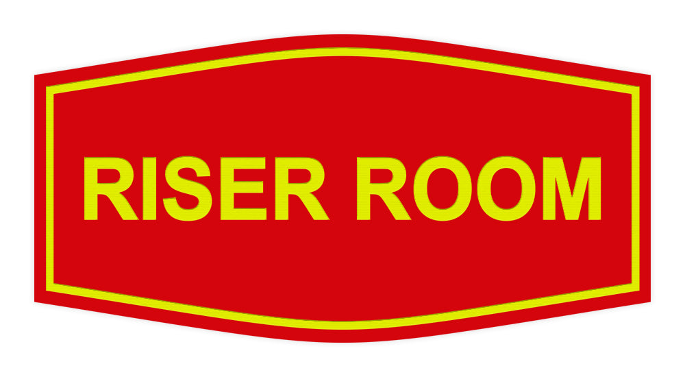 Red / Yellow Signs ByLITA Fancy Riser Room Sign