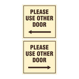 Signs ByLITA Square please use other door sign set with Adhesive Tape, Mounts On Any Surface, Weather Resistant, Indoor/Outdoor Use