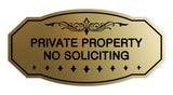 Victorian Private Property No Soliciting Sign