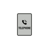 Portrait Round Telephone Sign With Adhesive Tape