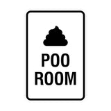 Portrait Round Poo Room Sign