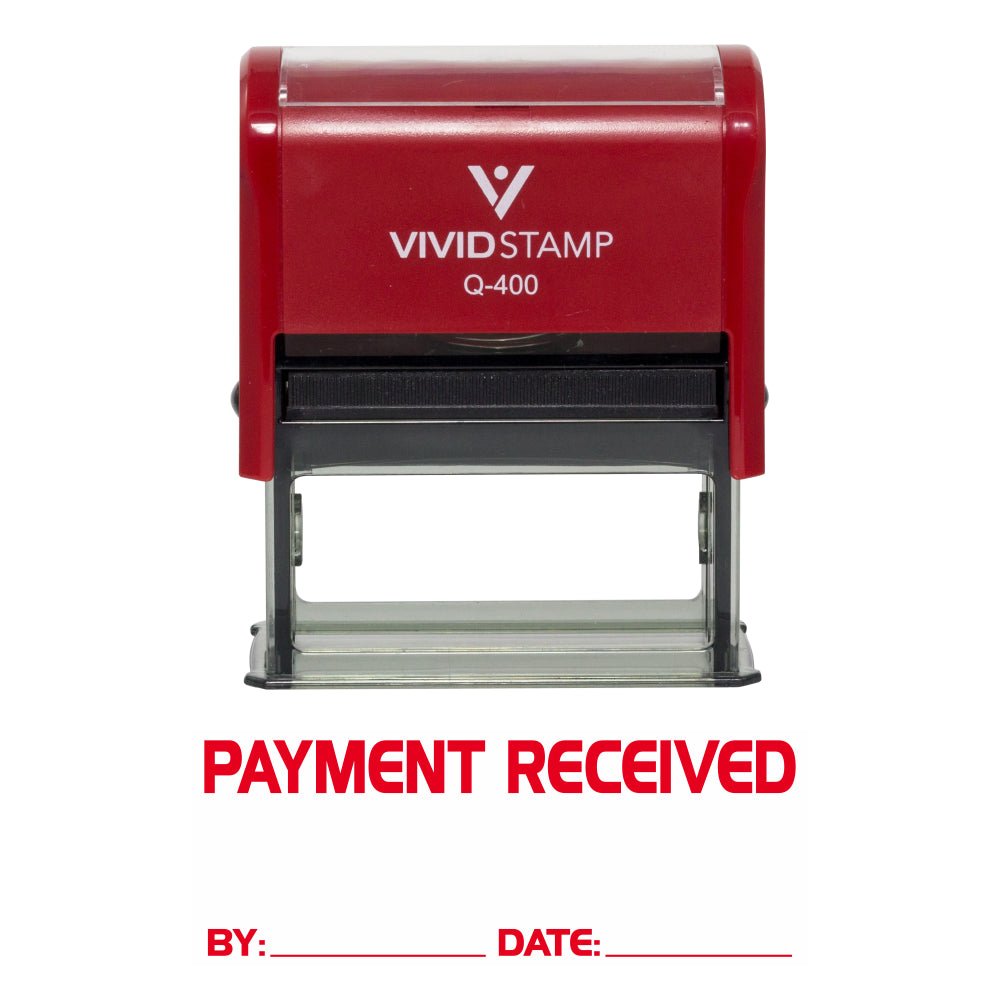 Payment Received By Date Self Inking Rubber Stamp