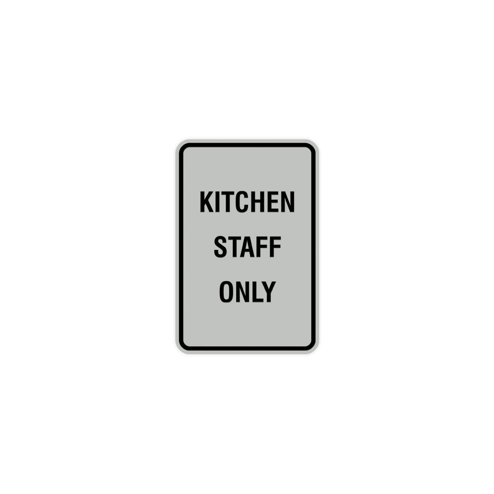 Portrait Round Kitchen Staff Only Sign